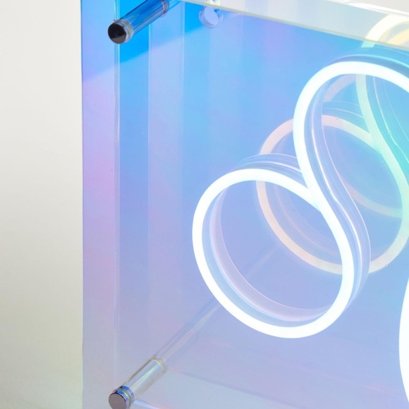 UO Leo Zodiac Iridescent Acrylic LED Neon Light Box Desktop Wall Decor - Picture 2 of 9